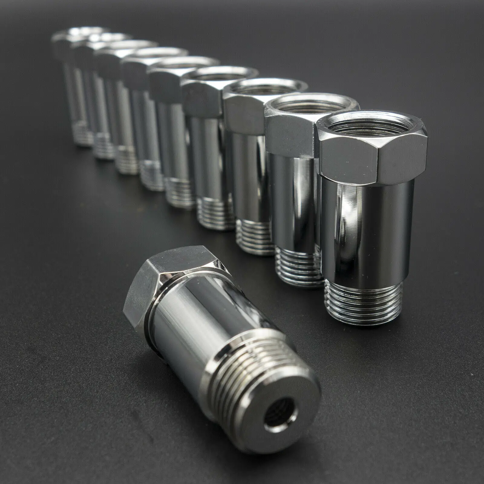 10pcs-O2-Oxygen-Sensor-Spacer-Adapter-Extender-Extension-Straight-45mm-M18-1-5-Extension-Spacer-Iron-_10