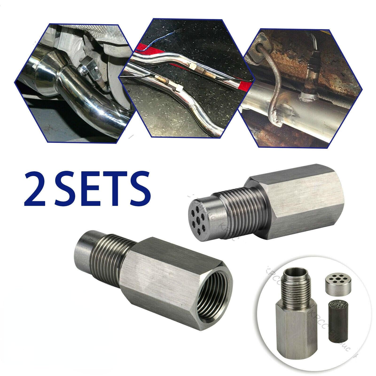 Mini Catalytic Converter 90 Degree Exhaust Pipe O2 Sensor Spacer