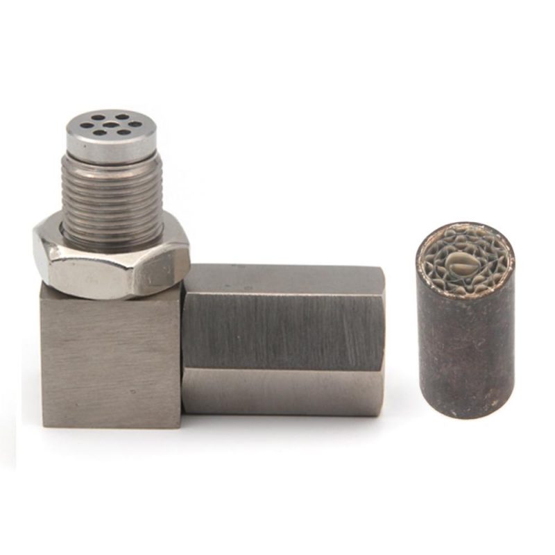 Mini Catalytic Converter 90 Degree Exhaust Pipe O2 Sensor Spacer